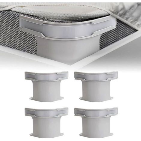 4pcs Attaches-draps avec bandes de verrouillage, Attaches-draps-housses d'angle pour protège-matelas, couvertures, literie (1/5)