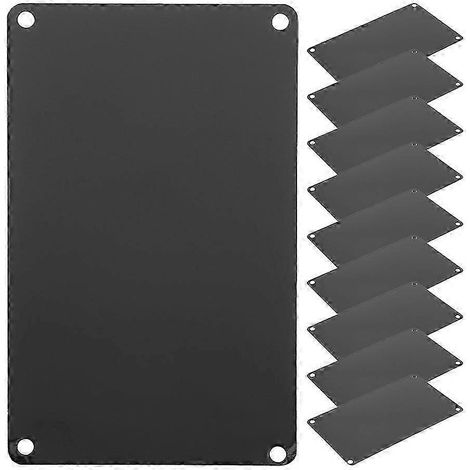 Lot de 10 plaques de porte métalliques vierges et polyvalentes pour portes de bureau, personnalisables par le client. Bonne qualité. WHBYV (1/4)