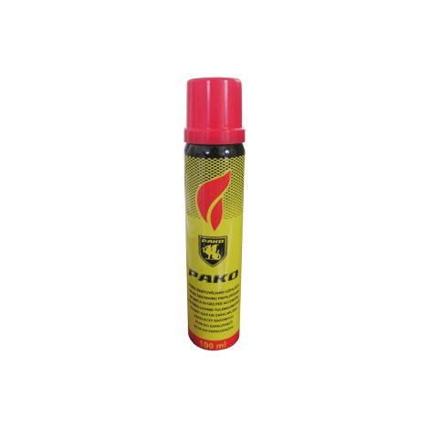 Flacon recharge gaz 100 ml corps en tole valve en flacon PVC avec 5 adaptateurs