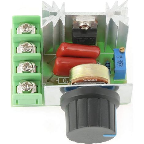 Contrôleur De Vitesse Moteur AC Régulateur De Tension Gradateur LED 2000W 50-220V 25A Pour Ventilateur Outil Électrique (1/5)