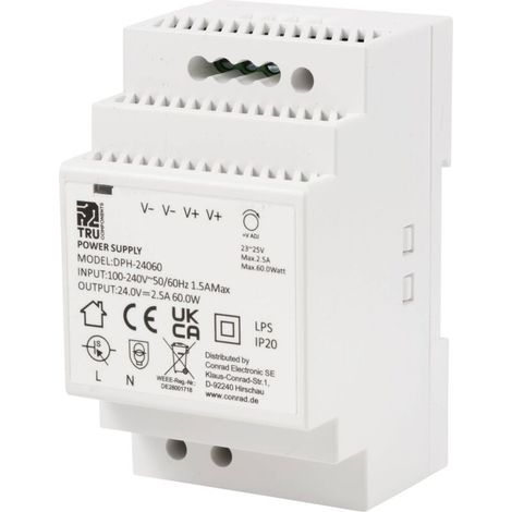 TC-10580820 Alimentation rail DIN 24 V/DC 2.5 A 60 W Nbr. de sorties:1 x Contenu 1 pc(s) X135732 (1/5)