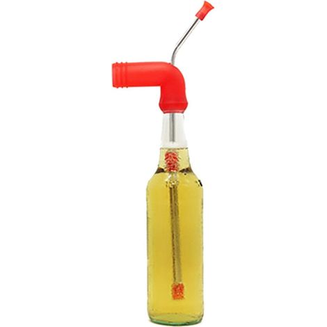 Entonnoir À Bière - Tube En Acier Inoxydable Et Tuyau En Silicone Souple - Pour Jeux De Consommation Rapide De Boissons - 1 Pièce (1/5)