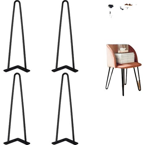 Pieds de table, ensemble de 4, design en épingle à cheveux, 16Inch - 2 Tige (1/4)