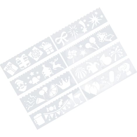 gabarits de peinture en plastique creux, sûrs et faciles à nettoyer, au design original, pour la création de rideaux et de surprises. (1/5)