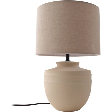 Lindby Lámpara de mesa 'Thalassia' en Blanco Cerámica