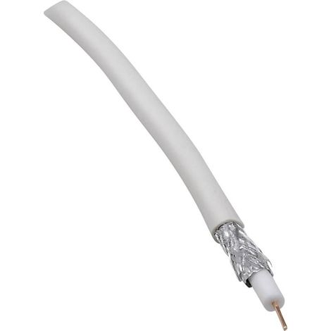 Couronne de 100 m de cable coaxial blanc pour s…