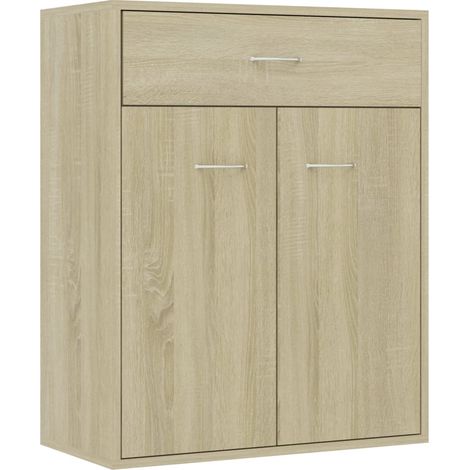 Aparador buffet cómoda armario unidad de almacenamiento organizador cocina salón salón Sonoma 60 x 30 x 75 cm madera contrachapada marrón 020031589 (1/5)