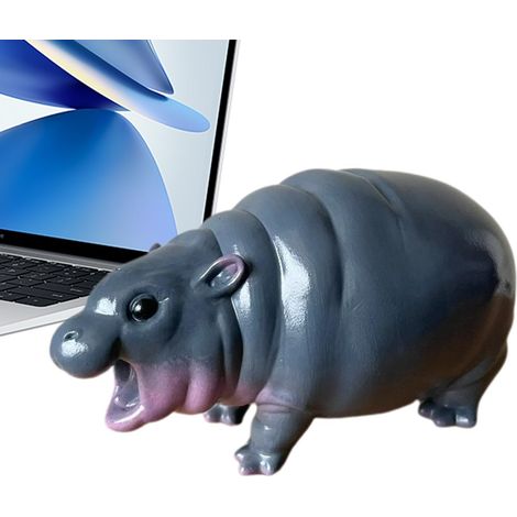 Hippo Schreibtischdeko Harz Schreibtischfigur Niedliche