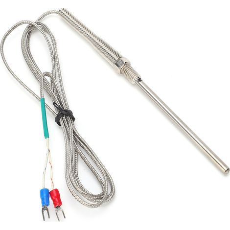 Thermocouple de sonde de type K de 3,9 pouces Test de température précis de 0 à 800 ° C Filetage M8 avec cble de 4,9 pieds. (1/5)