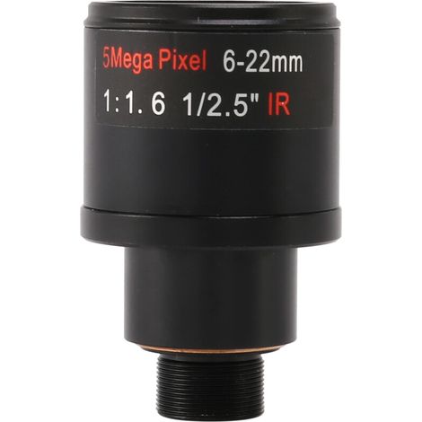 Objectif varifocal CCTV 6-22mm 5MP M12 F1.6 pour capteur CMOS/CCD IP/AHD (1/5)