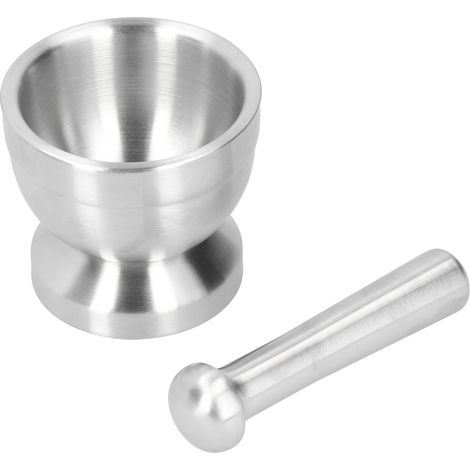 Ensemble mortier et pilon en acier inoxydable, presse-ail manuel, broyeur, accessoire de cuisine (1/5)