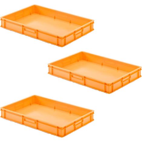 BRB 3 Kuchenblechkasten, orange, LxBxH 655x450x100mm, Wände und Boden geschlossen, Gewicht 1,75 kg