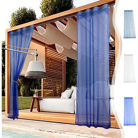 Rideau D Écran Extérieur - 213 X 132 Cm - Polyester Imperméable - Pour Terrasse Pavillon Fenêtre - 1 Pièce (1/5)