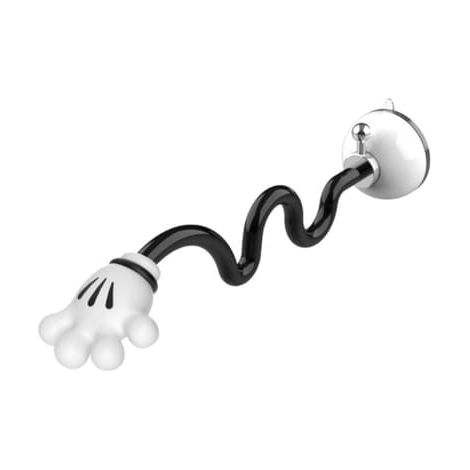 Support porte lave-linge chargement frontal blanc/noir acier inox 55cm, ventouse fixation, maintient porte ouverte ventilation séchage sécurisé (1/5)