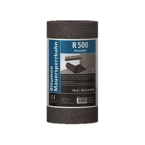 Bitumen-Mauersperrbahn R 500 besandet 10 x 0,365 m = 3,65 m² schwarz Dachpappe & Bitumen