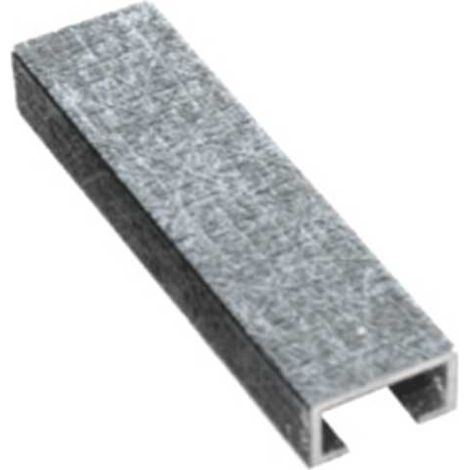 Listello testa piatta in alluminio decorato metri 2 : Colore - Argento, Modello - 15X8MM (1/2)