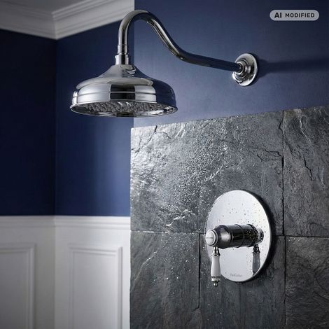 PaulGurkes Ensemble de Douche Retro Encastré avec Douche Pluie Complète (1/5)