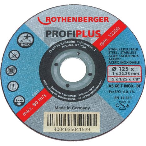 Disque à tronçonner INOX-PROFI PLUS 115x1 (1/2)