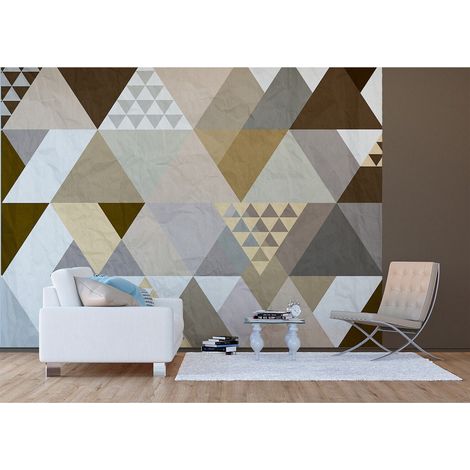 Poster Thème Triangles Multicolors - 360 x 254 cm (1/3)