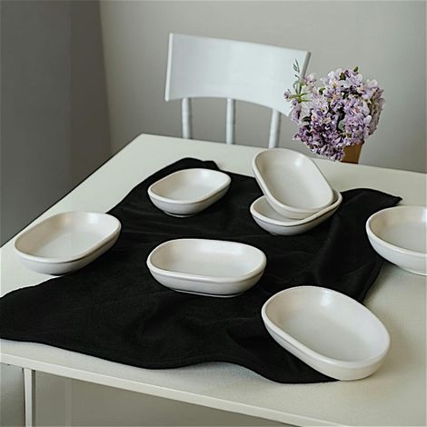 Coupelle en céramique blanc mat 11 cm (lot de 6) EFIRA (1/3)