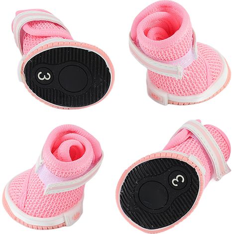 Chaussures en maille pour chien, respirantes, légères, résistantes à l'usure, antidérapantes, mignonnes bottes pour chiots à la mode pour l'été (1/5)