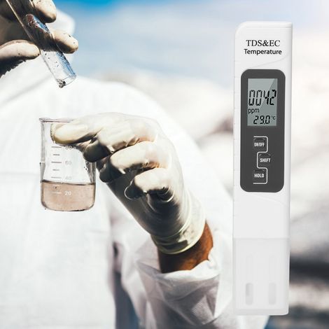 Testeur de qualité de l'eau 3 en 1 : mesure du TDS, de la conductivité électrique et de la température pour l'eau domestique. (1/5)
