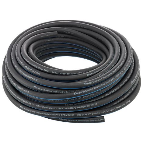 Tuyau industriel et polyvalent PRO. EPDM. noir/bleu. 19x4.5mm. 40m FORTIS (Par 40) (1/5)