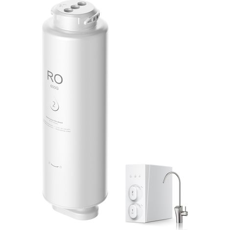 Mophorn Sistema de ósmosis inversa, reemplazo de filtro de agua de 10 etapas de 600 GPD, cartucho de ósmosis inversa por 24 meses, reduce el plomo y el cloro (1/5)