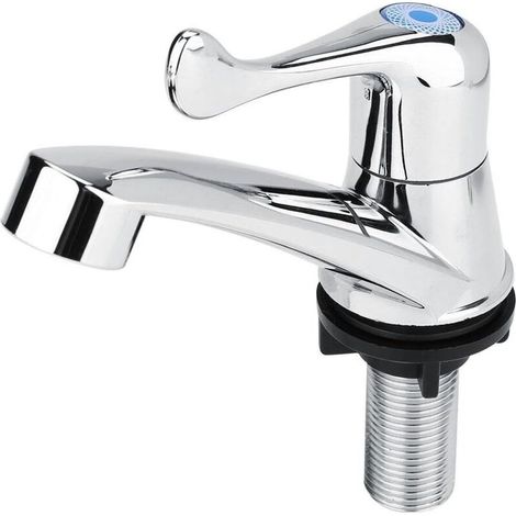 Mitigeur d'évier Ineasicer à poignée unique, bec verseur d'eau froide, G1/2, finition ignifugée, pour salle de bain, cuisine, toilettes, baignoire. (1/4)