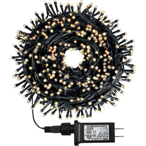 Weihnachtsbaumbeleuchtung, 100 LEDs, 10 m, warmweiß, dekorativ, für außen und innen