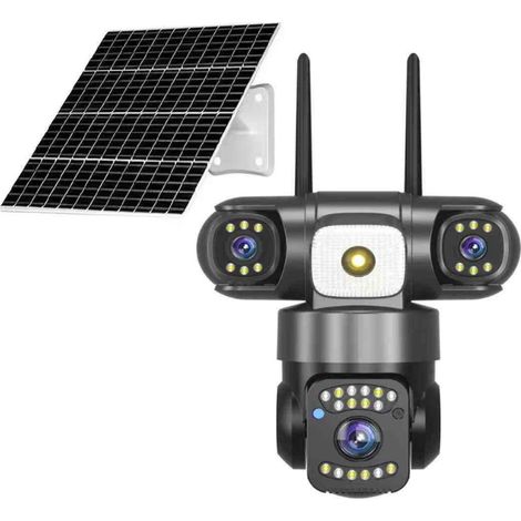 Caméra de surveillance Triple Objectif 4G Haute Couverture et Sécurité Connectée