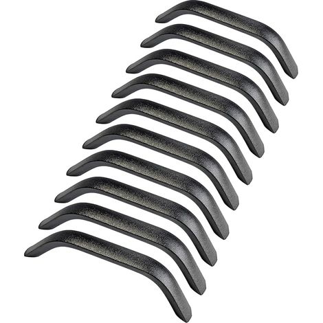 10 Pièces Poignee de Meuble Cuisine Noir, Tirer Entraxe 160mm, Poignées en Alliage D'aluminium, pour Bureaux Tiroirs Armoires