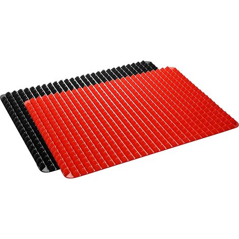 Tapis de cuisson en silicone - Demi-plaque antiadhésive en silicone pour moules à pâtisserie et étalage - Macarons, pâtisseries, biscuits, brioches, pain - Qualité professionnelle