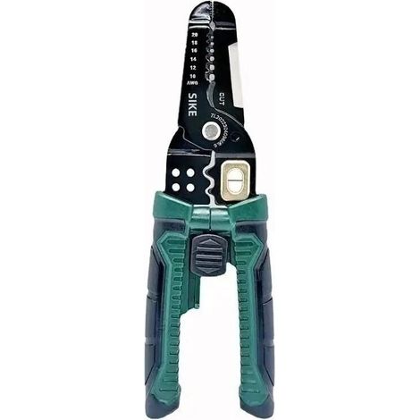 Strumento professionale, robusto e multifunzionale per spelare i fili elettrici, ideale per elettricisti: spelafili, forbici, pinza crimpatrice e pinza isolante con funzione di taglio. - Crezuo