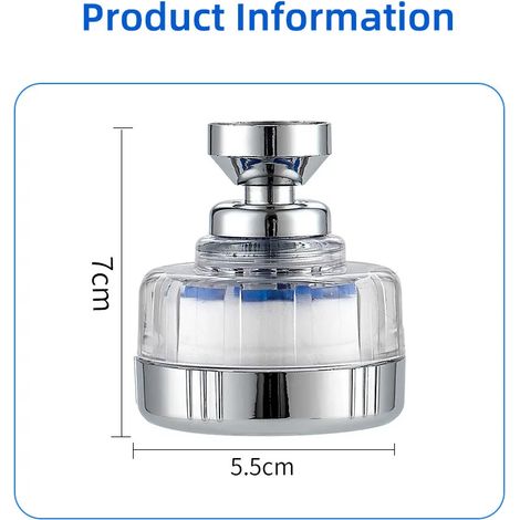 Wassersparender Spritzschutz für Wasserhähne mit PP-Baumwollfilter, universeller Küchenarmaturenadapter, Strahlregler für Spültischarmaturen, Düse, Badezimmerzubehör 1