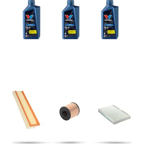 Kit tagliando 3 FILTRI e 3L OLIO compatibile con Peugeot 1007 1.4 54kw Dal 2005 (1/5)