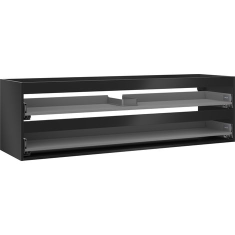 Mexen Box-A caisson de meuble sous-vasque 160 cm, 2 tiroirs, noir mat - 91AX0-1600-470-2-71 (1/5)