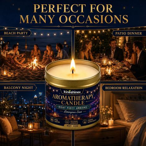 KineShineX Night Party Aromatherapy Candles: A fresh and delicate fragrance that creates a romantic atmosphere. (1/5)