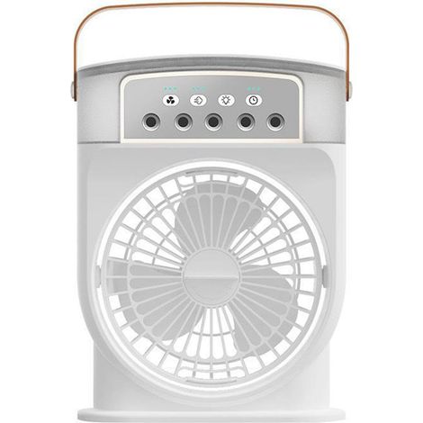 Polarlux Enfriador de aire portátil con hielo, 3 velocidades y ajustable en altura, silencioso y USB – Ideal para oficina, dormitorio y terraza (1/5)