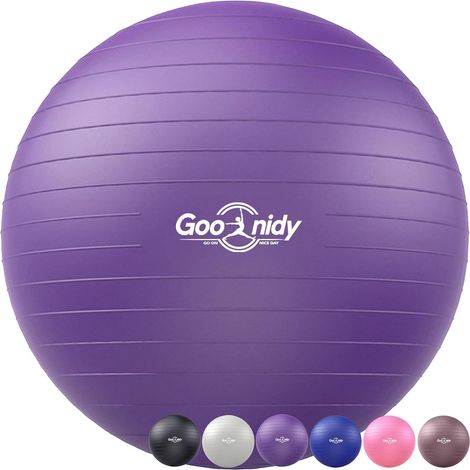 Gros Ballon Grossesse Gonflable, Swiss Ball Chaise Femme Enceinte Pour Pilates Gym Yoga Fitness, Ballon Assise Siege Bureau Adulte Ergonomique (Sport, Renforcement Musculaire (1/5)