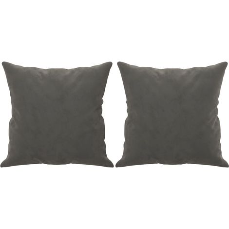 2 Coussins décoratifs Gris Anthracite 40 x 40 cm En Velours. Idéal Salon, Sofa et Canapé (1/5)