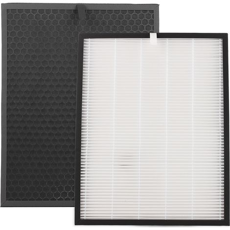 Filtre purificateur d'air pour Philips AC3252, cartouche charbon actif + mousse, kit écran filtrant haute performance, remplacement efficace, compatible AC3252/10, 2 pièces. (1/5)