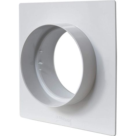 La Ventilazione PM100B Placca per Passaggi a Muro, diametro 100 mm. Colore bianco (1/3)