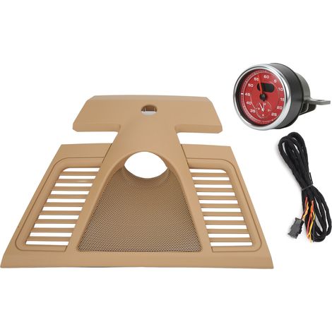 Beige tableau de bord horloge couvercle supérieur garniture de tableau de bord 970 552 151 01 6W0 remplacement pour Panamera 20102016 (Chronomètre rouge vif) (1/5)