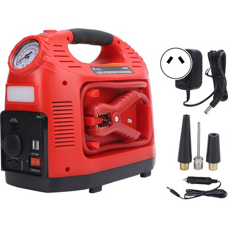 Bloc d'alimentation portable pour gonfleur de pneus de voiture, grande capacité, pour motos, véhicules tout-terrain, automobiles, camions, prise AU 110-240V (1/5)