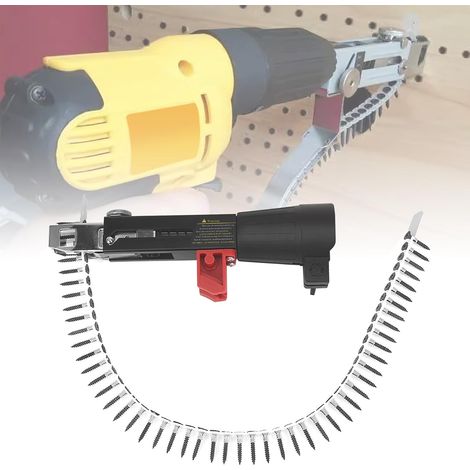 Tournevis Chargeur pour Perceuses, Vis à Plaques de Plâtre, Perceuse à Vis, Adaptateur de Chaîne, Tournevis pour Cloison Sèche, Chaîne Automatique pour Pistolet à Clous, Perceuse 1dgicwseuv (1/5)