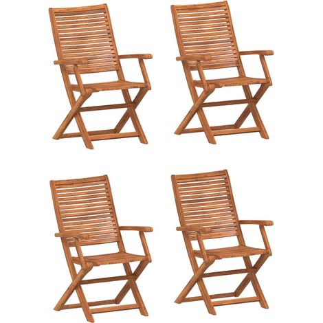 Maison Exclusive - Sedie Giardino Pieghevoli 4 pz 57x66x95cm Legno Massello Acacia