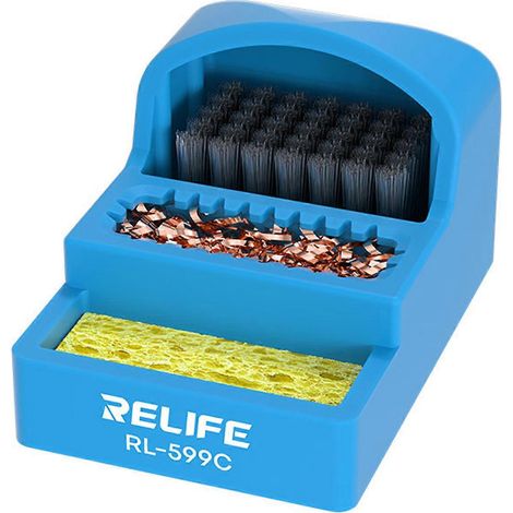 Nettoyant pour fers à souder de qualité professionnelle - Brosse en acier et boule métallique, sans oxydation, élimination rapide des résidus (1/5)