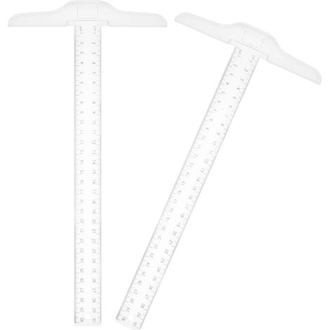 Lot de 2 équerres en T portables plastique, marquages précis pour (1/5)
