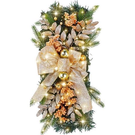 Weihnachtskranz-Anhänger, Girlande, Weihnachtsdekoration, Gold